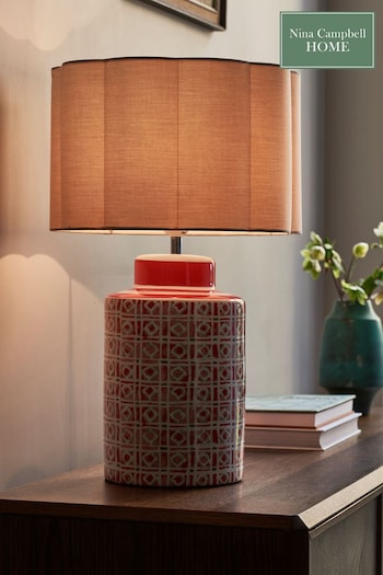 Nina Campbell Coral Pink Rosmead Table Lamp (C05228) | £165