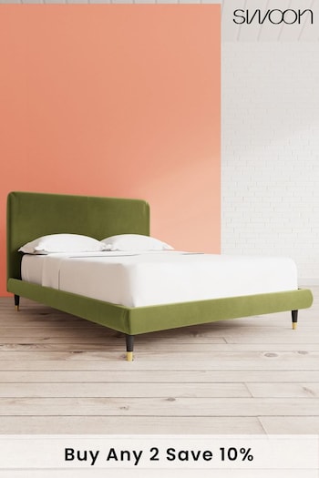 Swoon Easy Velvet Fern Green Brockham Bed (C05341) | £859 - £959