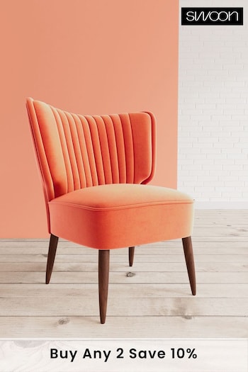 Swoon Easy Velvet Burnt Orange Duke Chair (C05410) | £459