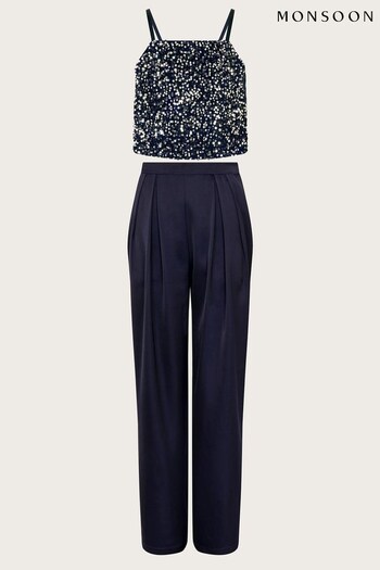 Monsoon Isabella Sequin Top and Satin Trousers Set (C05469) | £58 - £63