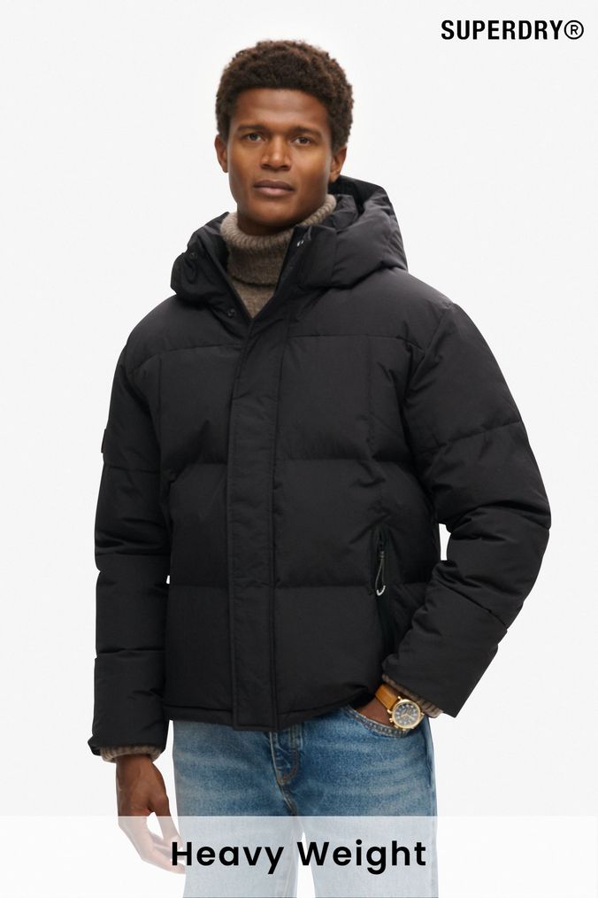 Buy Men s Coats Black Puffer Coatsandjackets Online Next UK