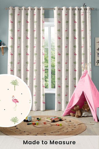 Sara Miller Cream Kids Flamingo Made To Measure Curtains (C05507) | £91