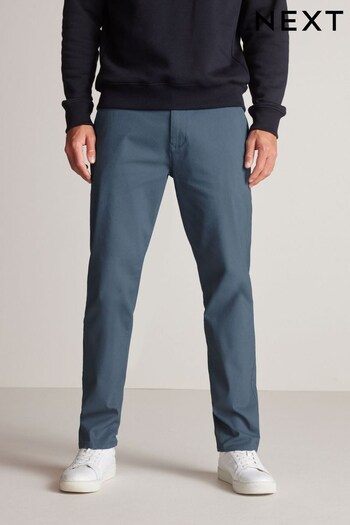 Mid Blue Straight Stretch Chino Trousers (C05570) | £24
