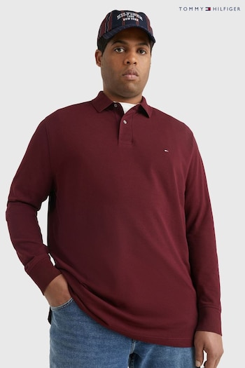 Tommy Hilfiger Big And Tall Red 1985 Long Sleeve Polo Shirt (C05605) | £85
