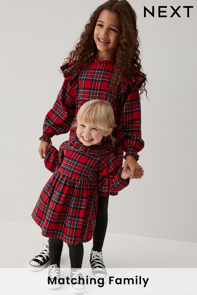 Next red check dress hotsell
