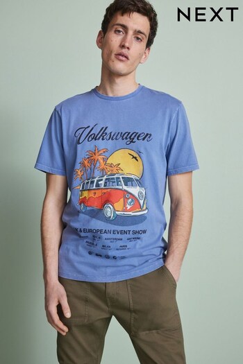 Blue Volkswagen License Print T-Shirt (C05962) | £22