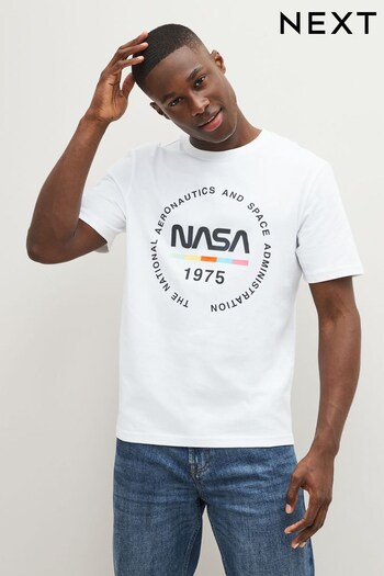 White Nasa License T-Shirt (C05981) | £20