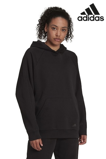 adidas Black Sportswear All Szn Fleece Boyfriend Hoodie (C06272) | £55