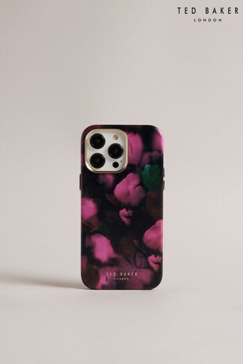 Ted Baker Blurr Petal Print Iphone 14 Pro Max Clip Black Case (C06273) | £40
