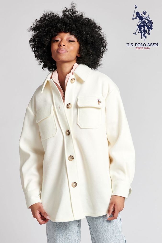 Buy Women s U.S. Polo Assn. Shacket Coatsandjackets Online Next UK