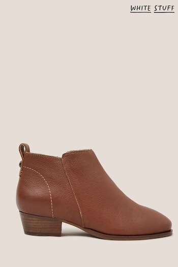 White Stuff Natural Willow Leather Ankle Boots (C06394) | £79