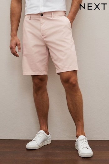 Light Pink Straight Stretch Chino Shorts (C06506) | £20