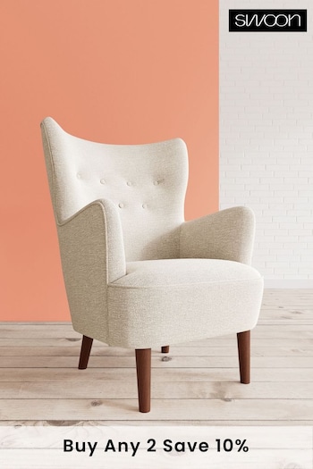 Swoon House Weave Natural Chalk Ludwig Chair (C06741) | £859