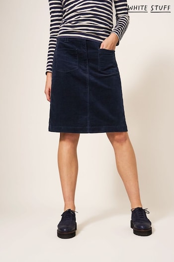 White Stuff Blue Denim Melody Organic Cord Skirt (C06794) | £59