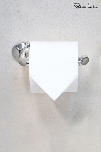 Robert Welch Silver Oblique Toilet Roll Holder Fixed (C07010) | £54