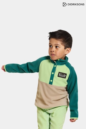 Didriksons Kids Green Monte Half Button Fleece (C07051) | £25