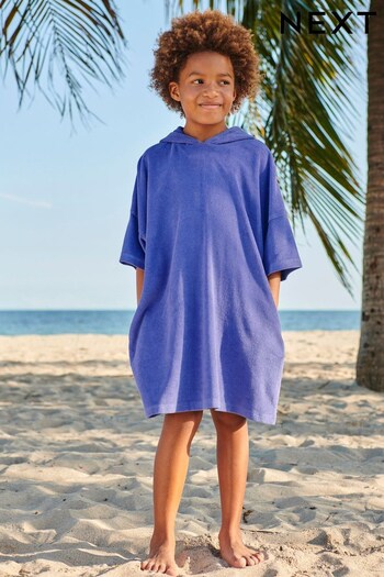 Blue Oversized Hooded Towelling Cover-Up (C07241) | £20 - £26