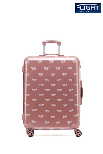 Flight Knight Large Hardcase Printed Lightweight Check In Suitcase With 4 Wheels (C07294) | £90
