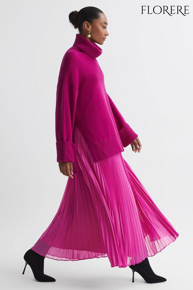 Pleated maxi skirt wedding sale guest