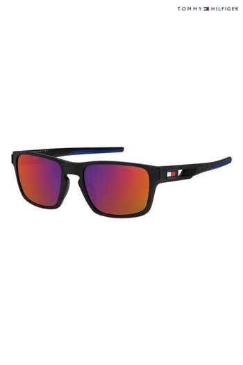Tommy Hilfiger Tips Sporty Matte Black Sunglasses (C07467) | £110