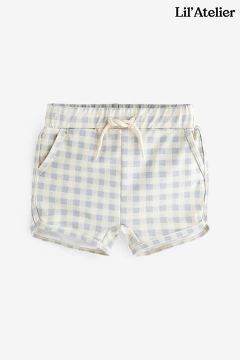 Blue Lil Atelier Blue Check Swim Shorts (C07472) | £10