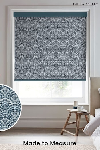 Laura Ashley Blue Musica Made To Measure Roller Blind (C07541) | £58