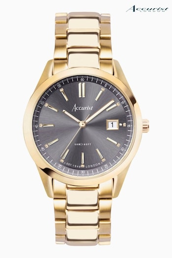 Accurist Everyday Mens Gold Plated Stainless Steel Bracelet Analogue Watch (C07723) | £149