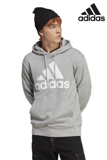 adidas Boy Grey Sportswear Essentials French Terry Big Logo Hoodie (C07736) | £40