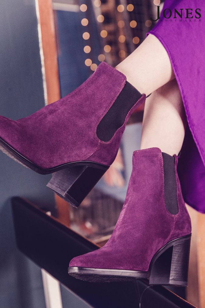 Purple suede boots discount uk