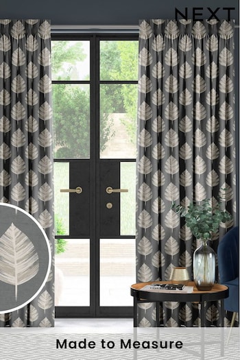 Grey Finn Made To Measure Curtains (C07790) | £61