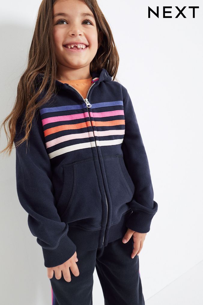 Buy Girls Hoodies Hooded Rainbow Online Next UK