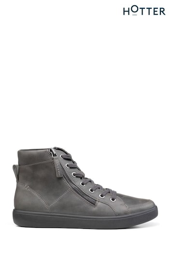 Hotter Grey Rapid X Wide Lace/Zip Boots (C07967) | £99