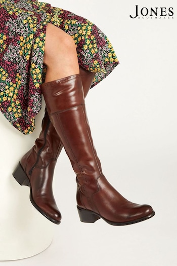 Jones Bootmaker Rachel Brown Leather Rider Boots (C08178) | £180