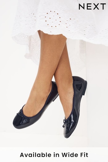 Navy Blue Regular/Wide Fit Forever Comfort® Ballerina Shoes Schwarz (C08191) | £22