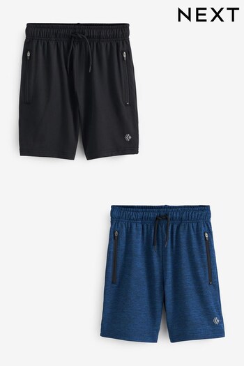 Black/Navy Blue 2 Pack Lightweight Sport Shorts (6-17yrs) (C08267) | £16 - £26