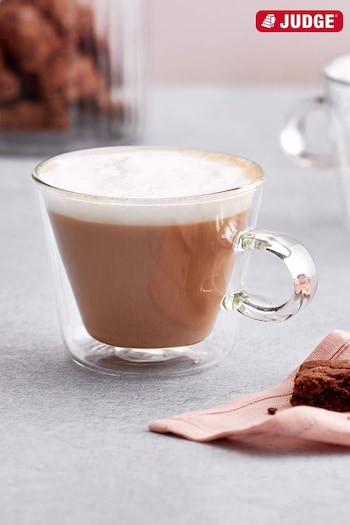 Judge Clear Duo Flare Double Walled Cappuccino Glass Set (C08430) | £19