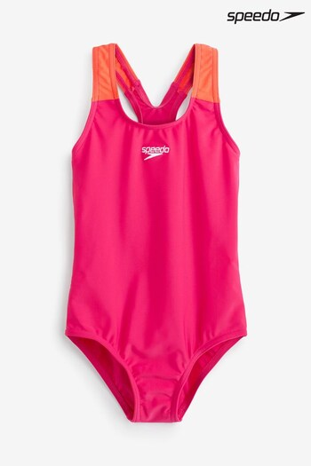 Speedo Pink Learn To Swim Medalist Swimsuit (C08675) | £6.50