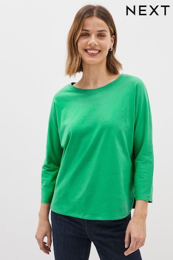 Bright Green 3/4 Length Sleeve T-Shirt (C09106) | £11