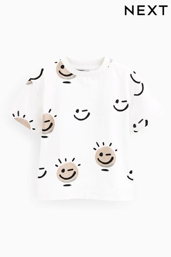 White Smile Short Sleeve All Over Print T-Shirt (3mths-7yrs) (C09138) | £6.50 - £8.50