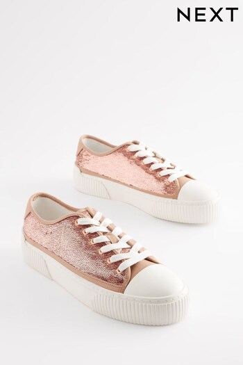 Rose Gold Chunky Trainers (C09218) | £34