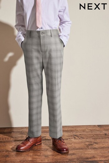 Grey Check Trousers Skinny Fit Suit (12mths-16yrs) (C09460) | £24 - £36