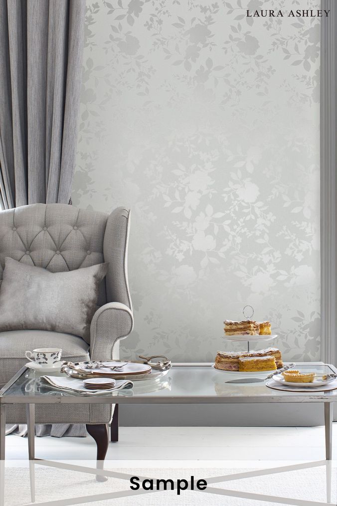 White cheap silver wallpaper