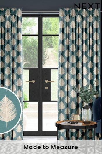 Teal Blue Finn Made To Measure Curtains (C09588) | £61