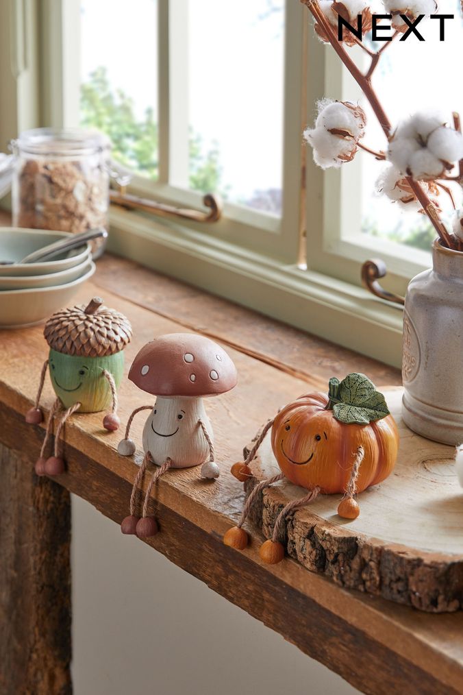 Set of 3 Autumnal Dangly Legs Autumn Character Ornaments (C09760) | £22