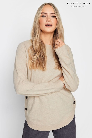 Long Tall Sally Natural Button Side Jumper (C09910) | £34