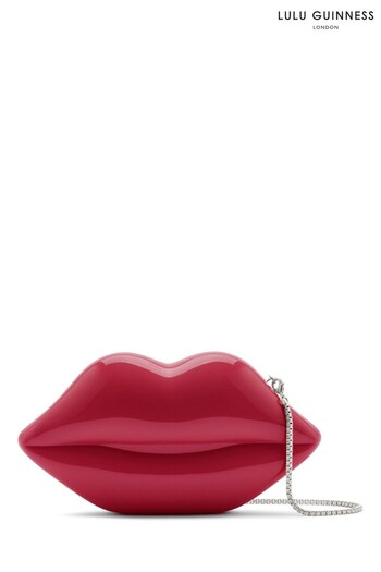 Lulu Guinness Pink Lips Clutch Bag (C10404) | £295