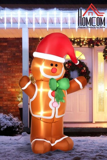 Homcom Multi Inflatable Gingerbread Man Decoration (C10453) | £61
