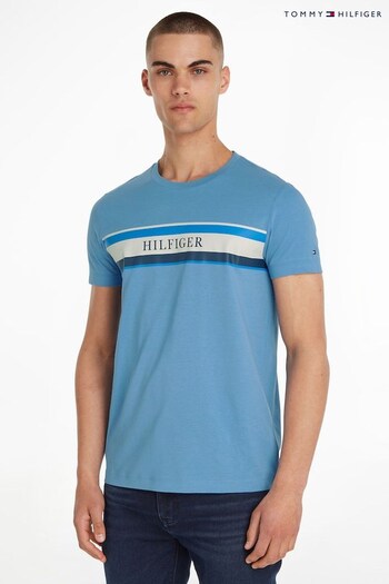 Tommy Hilfiger Blue Stripe T-Shirt (C10597) | £45