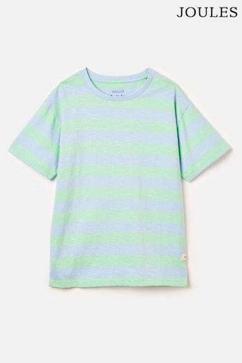 Joules Laundered Stripe Blue Short Sleeve T-Shirt (C10790) | £12.95 - £14.95