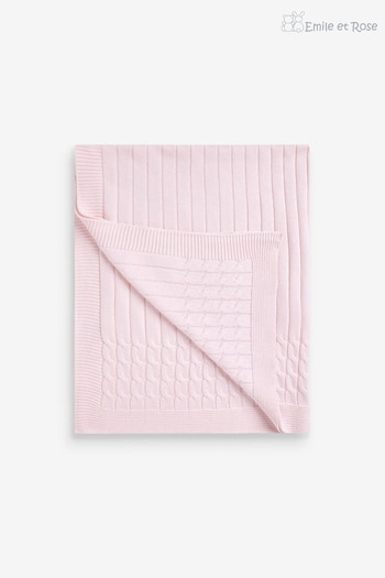 Emile Et Rose Cable Knit Baby Blanket (C10851) | £44